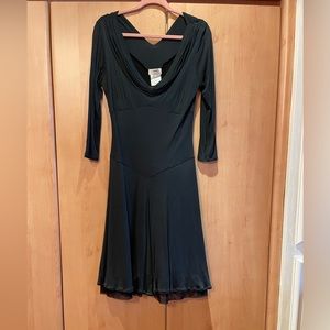 Black midi dress